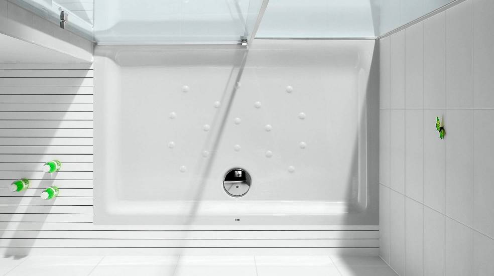 Vitreous china shower tray by Roca