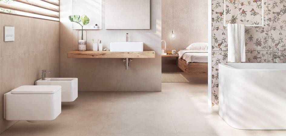 Minimal bathroom with Roca products