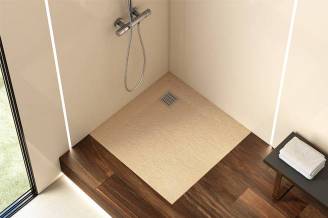 Terran shower tray with arena finish