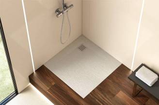 Terran shower tray with off white finish