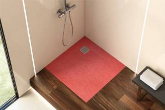 Terran shower tray with coral finish