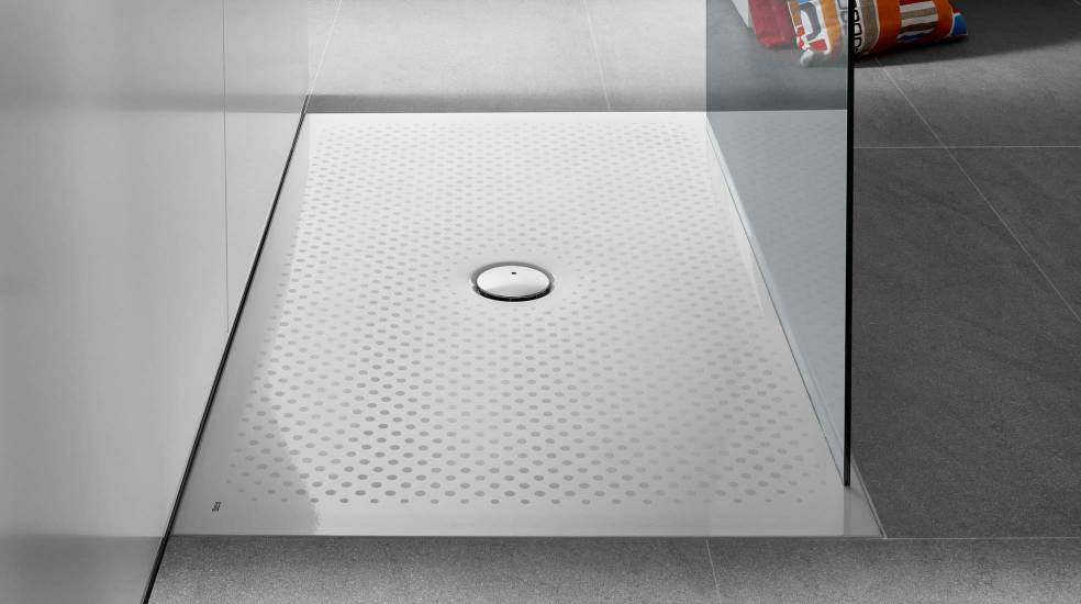 Steel shower tray by Roca