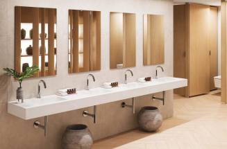 CUSTOM-MADE BASINS IN SOLID SURFACE