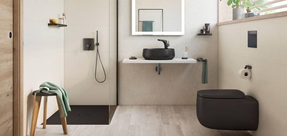 Roca - Black bathroom accessories 